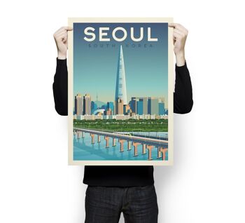 Affiche Voyage Séoul Corée du Sud - 50x70 cm 3