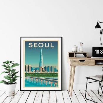 Affiche Voyage Séoul Corée du Sud - 50x70 cm 4