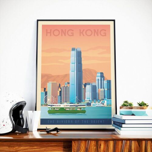 Affiche Voyage Hong Kong Chine - 50x70 cm