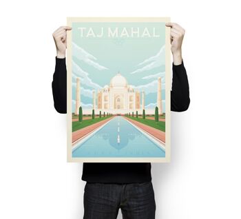 Affiche Voyage Taj Mahal Agra Inde - 50x70 cm 3