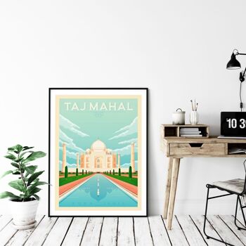 Affiche Voyage Taj Mahal Agra Inde - 50x70 cm 4