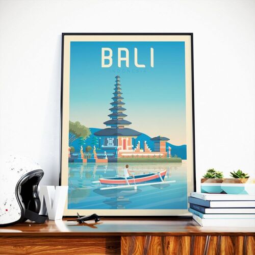 Affiche Voyage Bali Indonésie - 30x40 cm