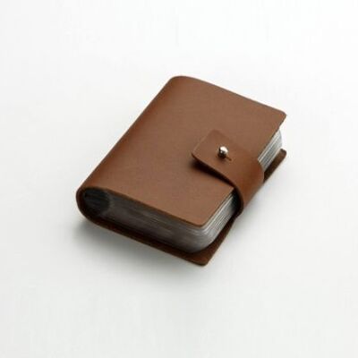Camel "Clasp" leather card holder