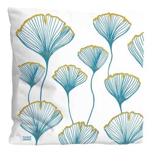 Coussin CODE CINQ - Jehanne Weyman « Ginkgo.2 »