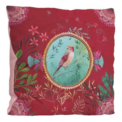 Coussin CODE CINQ - Izou « L'oiseau rose »