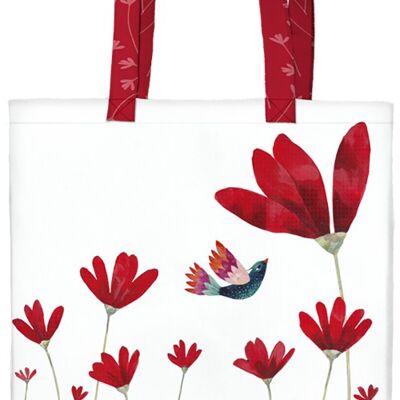 Tote bag CODE CINQ - Aurélie Blanz « The red flowers »