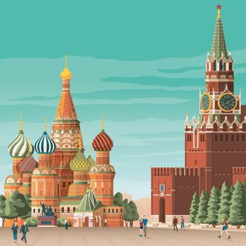 Affiche Voyage Moscou Russie - 30x40 cm 2