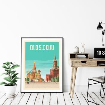Affiche Voyage Moscou Russie - 30x40 cm 4