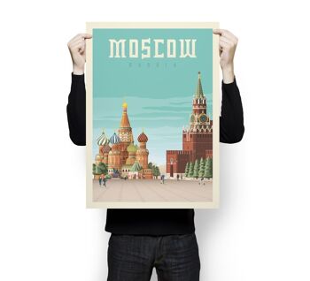 Affiche Voyage Moscou Russie - 50x70 cm 3
