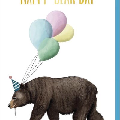 Carte double CORRESPONDANCES - Rosie Hilyer « Happy Bear-day »
