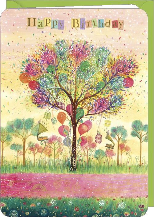 Carte double CORRESPONDANCES - Jehanne Weyman « Birthday tree »