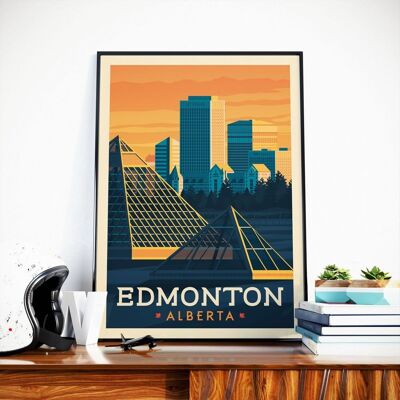 Póster de viaje de Edmonton, Canadá, 50 x 70 cm