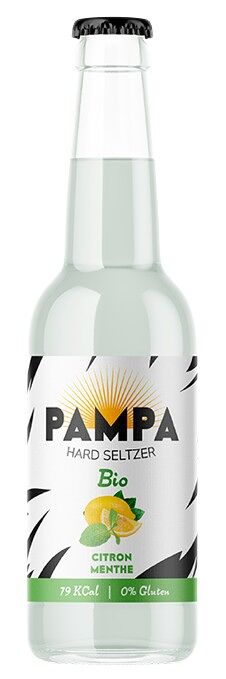 Pampa "Hard Seltzer" Menthe citron 5%ALC.