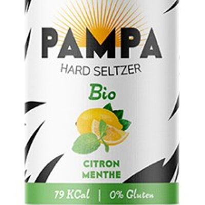 Pampa "Hard Seltzer" Menthe citron 5%ALC.
