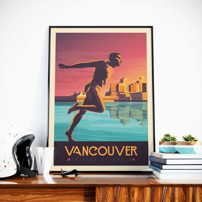 Poster di viaggio a Vancouver in Canada - 50x70 cm