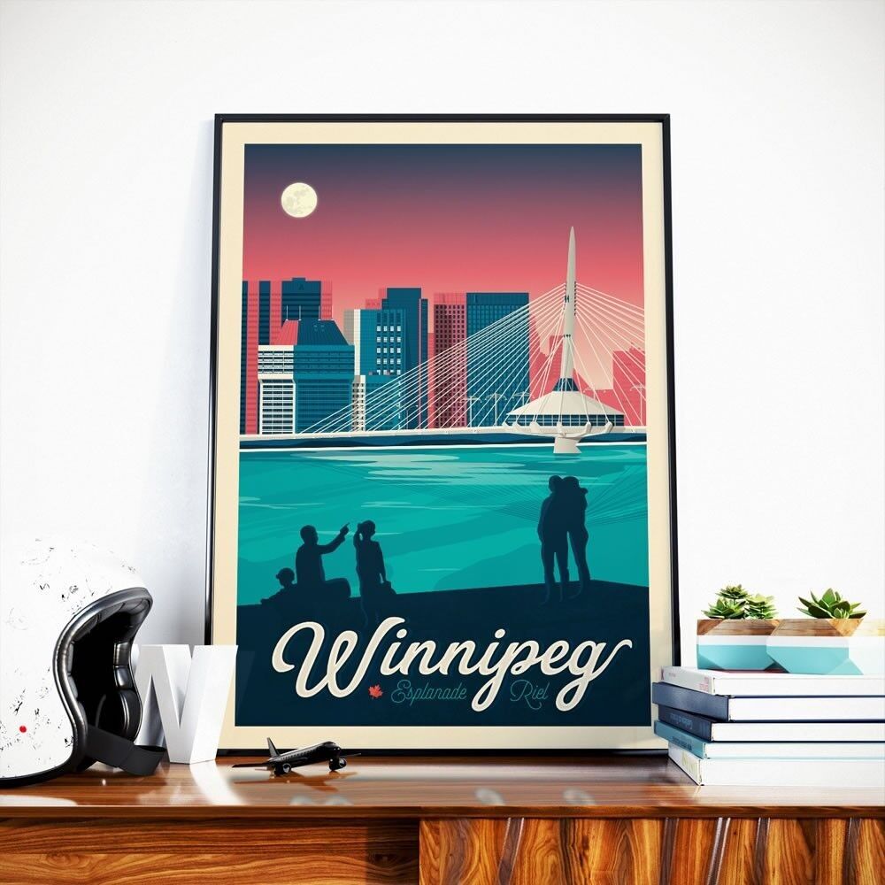 Póster de viaje Winnipeg Manitoba - Estados Unidos - 30x40 cm