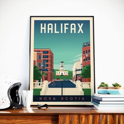 Póster de viaje de Halifax Canadá - 30x40 cm