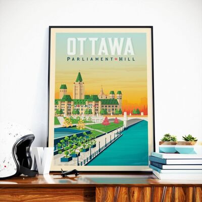 Póster de viaje Ottawa Ontario - Canadá - 30x40 cm