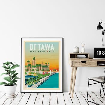 Affiche Voyage Ottawa Ontario Canada - 50x70 cm 4