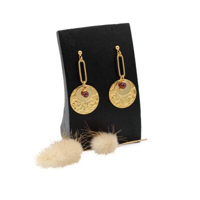 MOON Garnet earrings