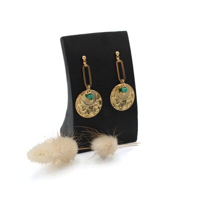 Pendientes MOON Malaquita