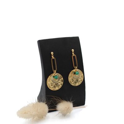 MOON Malachite earrings