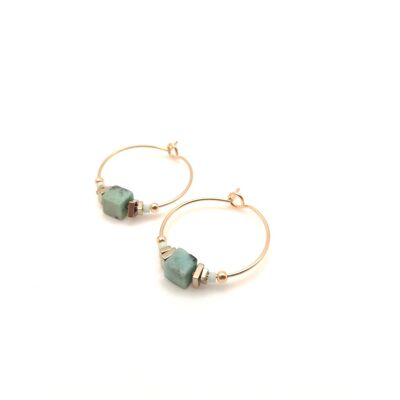 NATI African Turquoise Hoops