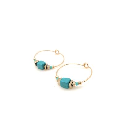 NATI Turquoise Hoops