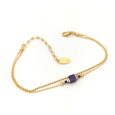 Double Nati lapis lazuli bracelet