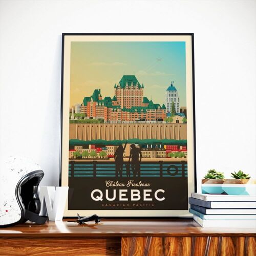 Affiche Voyage Québec Canada - Chateau Frontenac - 50x70 cm