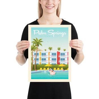 Affiche Voyage Palm Springs Californie - Saguaro Hotel - Etats-Unis - 30x40 cm 3