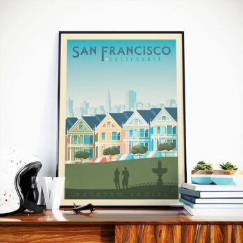 Affiche Voyage San Francisco Californie - Painted Ladies - Etats-Unis - 30x40 cm 1