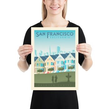 Affiche Voyage San Francisco Californie - Painted Ladies - Etats-Unis - 30x40 cm 3