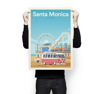 Affiche Voyage Santa Monica Californie - Etats-Unis - 50x70 cm 3