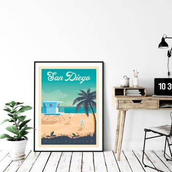 Affiche Voyage San Diego Californie - Etats-Unis- 50x70 cm 4