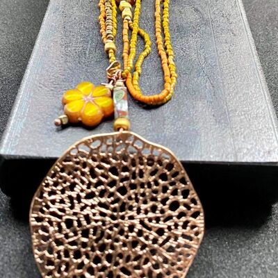 Necklace Pendant old copper , 266