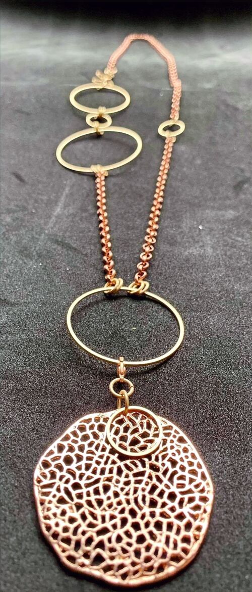 Necklace long/ Pendant old copper , 277