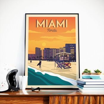 Affiche Voyage Miami Floride - Etats-Unis - 50x70 cm 1