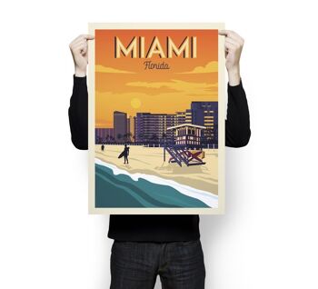 Affiche Voyage Miami Floride - Etats-Unis - 50x70 cm 3