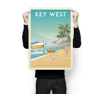 Affiche Voyage Key West Floride - Etats-Unis - 50x70 cm 3