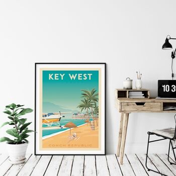 Affiche Voyage Key West Floride - Etats-Unis - 50x70 cm 4