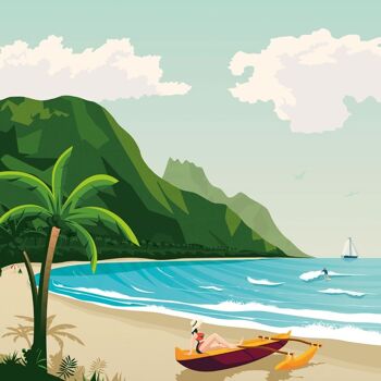 Affiche Voyage Hawaii Etats-Unis - 30x40 cm 2