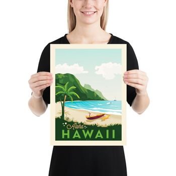 Affiche Voyage Hawaii Etats-Unis - 30x40 cm 3