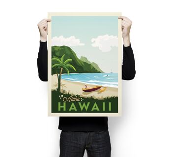 Affiche Voyage Hawaii Etats-Unis - 50x70 cm 3