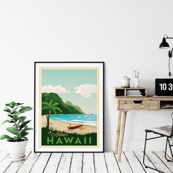 Affiche Voyage Hawaii Etats-Unis - 50x70 cm 4