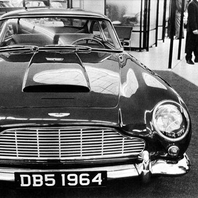 Carte de voeux vierge Aston Martin DB 5 Sports Car
