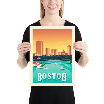 Affiche Voyage Boston Massahusetts - Etats-Unis- 30x40 cm 3