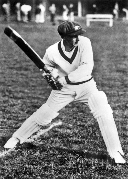Cricketer Sir Don Bradman blank greetings card