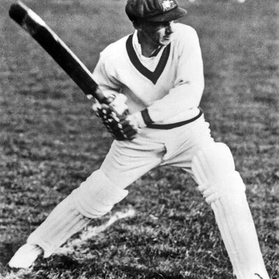 Cricketer Sir Don Bradman blank greetings card