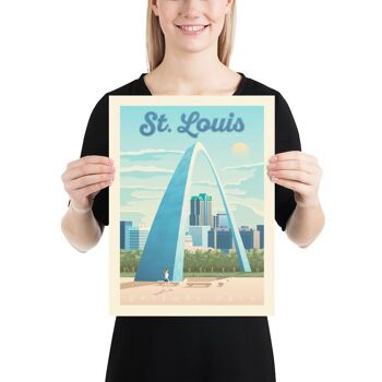 Affiche Voyage Saint Louis Missouri - Etats-Unis - 30x40 cm 3